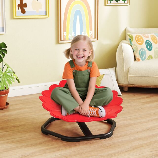 AIYAPLAY Sensory Spinning Chair, Kids Swivel Chair in Red - image 1