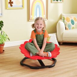 AIYAPLAY Sensory Spinning Chair, Kids Swivel Chair in Red - thumbnail 1