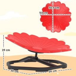 AIYAPLAY Sensory Spinning Chair, Kids Swivel Chair in Red - thumbnail 3