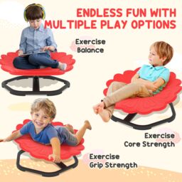 AIYAPLAY Sensory Spinning Chair, Kids Swivel Chair in Red - thumbnail 4