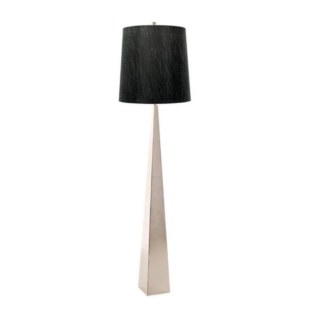 Netlighting Ascent Floor Lamp with Tapered Shade Polished Nickel in Grey - image 1