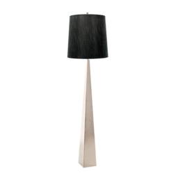 Netlighting Ascent Floor Lamp with Tapered Shade Polished Nickel in Grey - thumbnail 1