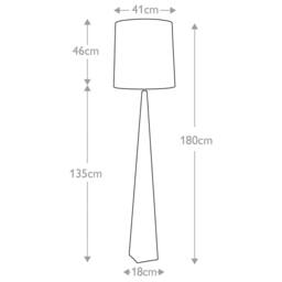 Netlighting Ascent Floor Lamp with Tapered Shade Polished Nickel in Grey - thumbnail 5