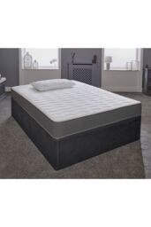 eXtreme Comfort Ltd Cooltouch Essentials Wave Grey Border Quilted Hybrid Spring Mattress - Size: Small Single - thumbnail 1
