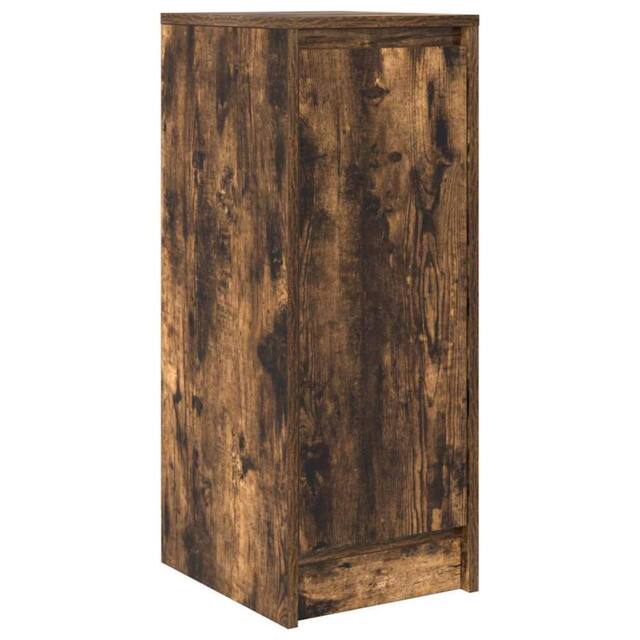 Berkfield Home Sideboard Smoked Oak 29.5x34x76 cm Engineered Wood in Brown - image 1