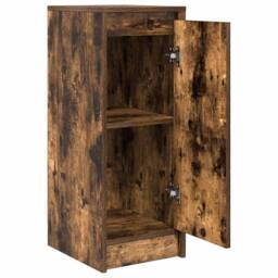 Berkfield Home Sideboard Smoked Oak 29.5x34x76 cm Engineered Wood in Brown - thumbnail 5