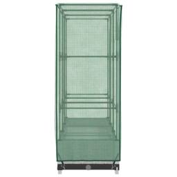 Berkfield Home Raised Bed with Greenhouse Cover Rattan Look 120x40x123 cm in White - Size: 120 x 40 x 123 cm - thumbnail 5