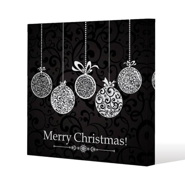 Benjamin Tate Design Vintage christmas balls (canvas) / 120x 120 x 4cm in Natural - Size: 120x 120 x 4 cm - image 1