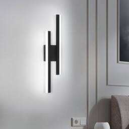 Goeco LED Indoor Wall Light, Modern Wall Lamp, Long Creative, for Bedroom in Black - thumbnail 2