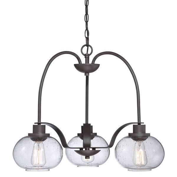 Netlighting Trilogy Multi Arm Chandelier 3 Light Old Bronze Finish E27 in Brown - image 1