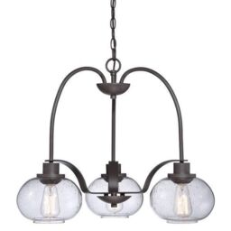 Netlighting Trilogy Multi Arm Chandelier 3 Light Old Bronze Finish E27 in Brown