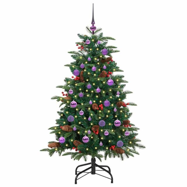 Berkfield Home Elegant Artificial Christmas Tree with 150 LEDs with Stand Green - image 1