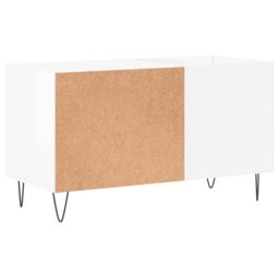 Berkfield Home Record Cabinet High Gloss White 85x38x48 cm Engineered Wood - Size: 85 x 38 x 48 cm - thumbnail 6