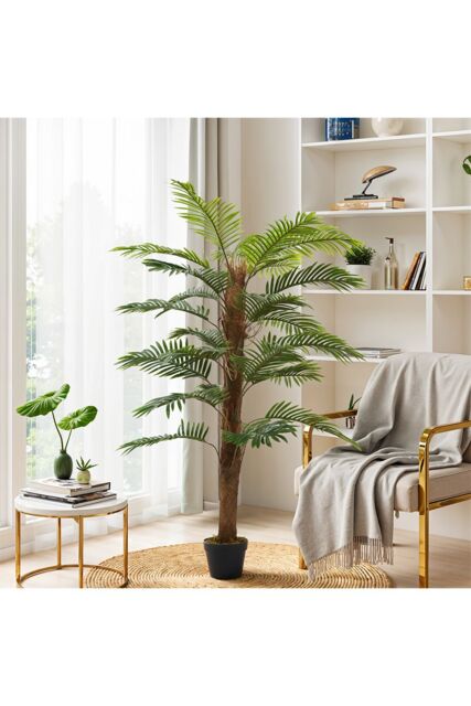 Living and Home 160cm Artificial Palm Tree Potted for Garden, Office & Home Decor in Green - image 1