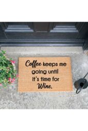 Artsy Mats Coffee Keeps Me Going Until It's Time For Wine in Black - Size: 40 cm x 60 cm - thumbnail 2