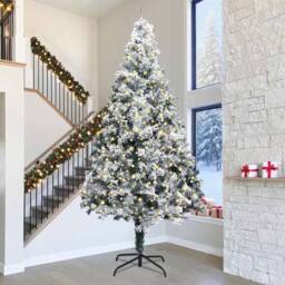 Berkfield Home Artificial Pre-lit Christmas Tree with Ball Set Green 400 cm - thumbnail 1
