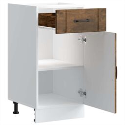 Berkfield Home Kitchen Base Cabinet Lucca Smoked Oak Engineered Wood in Brown - thumbnail 5