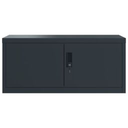 Berkfield Home File Cabinet Anthracite 90x40x220 cm Steel in Black - Size: 90 x 40 x 220 cm - thumbnail 4