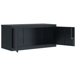 Berkfield Home File Cabinet Anthracite 90x40x220 cm Steel in Black - Size: 90 x 40 x 220 cm - thumbnail 5