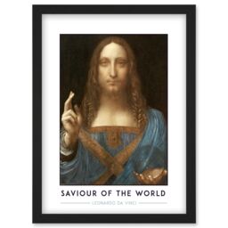 Artery8 Leonardo Da Vinci Saviour Of The World Salvator Mundi Painting Artwork Framed Wall Art Print A4 in Black - thumbnail 1
