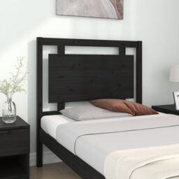 Berkfield Home Bed Headboard Black 95.5x4x100 cm Solid Pine Wood - thumbnail 3