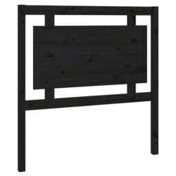 Berkfield Home Bed Headboard Black 95.5x4x100 cm Solid Pine Wood - thumbnail 2