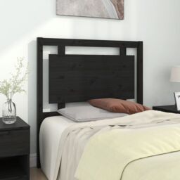 Berkfield Home Bed Headboard Black 95.5x4x100 cm Solid Pine Wood