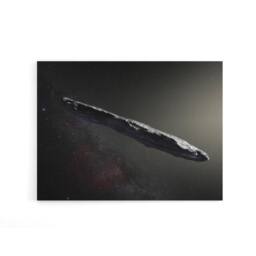 "Artery8 ESO Space Interstellar Asteroid Oumuamua Canvas Wall Art Print in Black - Size: W24"" x H32""" - thumbnail 1