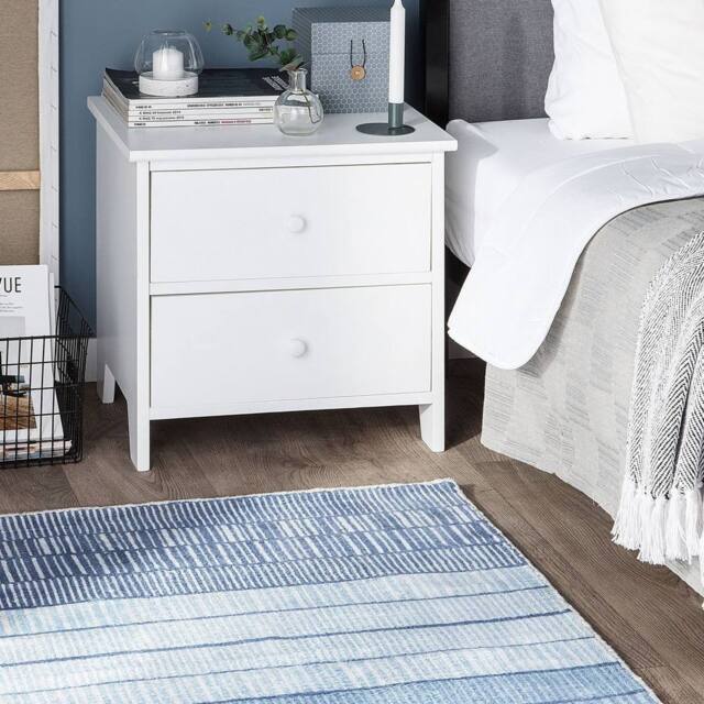 Wyld and Coco Blue Viscose-Cotton Rug 80 x 150 cm Handwoven Striped Geometric - Size: 80 cm x 150 cm - image 1