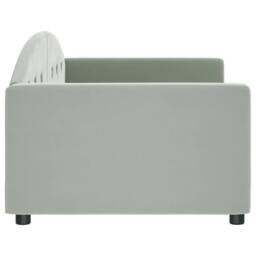Berkfield Home Day Bed Light Grey 90x190 cm Velvet - thumbnail 4