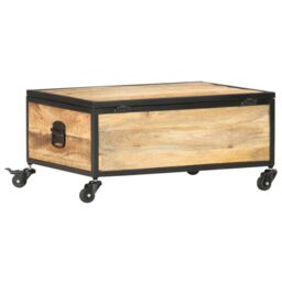 Berkfield Home Coffee Table 70x50x33 cm Solid Mango Wood in Brown - Size: 70 x 50 x 33 cm - thumbnail 3