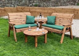 Charles Taylor Trading Four Seater Balmoral Corner set With Round Coffee in Brown - thumbnail 2