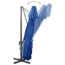 Berkfield Home Durable Cantilever Umbrella with Double Top Azure Blue 400x300 cm - thumbnail 5