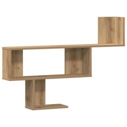 Berkfield Home Wall Shelf Artisian Oak 100x15x70 cm Engineered Wood in Brown - Size: 100 x 15 x 70 cm - thumbnail 2
