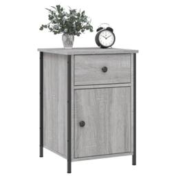 Berkfield Home Bedside Cabinet Grey Sonoma 40x42x60 cm Engineered Wood - Size: 40 x 42 x 60 cm - thumbnail 3