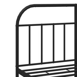 Berkfield Home Metal Bed Frame with Headboard & Footboard Black 180x200 cm Sup… - Size: King - thumbnail 9