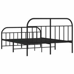 Berkfield Home Metal Bed Frame with Headboard & Footboard Black 180x200 cm Sup… - Size: King - thumbnail 8
