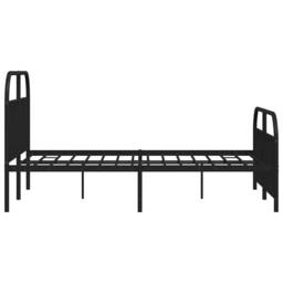 Berkfield Home Metal Bed Frame with Headboard & Footboard Black 180x200 cm Sup… - Size: King - thumbnail 7