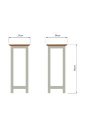 FWStyle Sage Green Oak Side Table - thumbnail 5