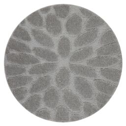 RugsX Dywaniki Łazienkowe Rug in Grey - Size: 100 cm diameter - thumbnail 1