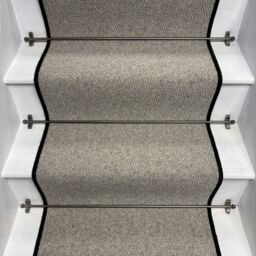 RainbowHome Squirrel Grey Wool Stair Runner With 100% Pure Wool Edge - Size: 15 cm x 20 cm