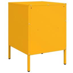 Berkfield Home Bedside Cabinets 2 pcs Mustard Yellow 36x39x50.5 cm Steel - thumbnail 8