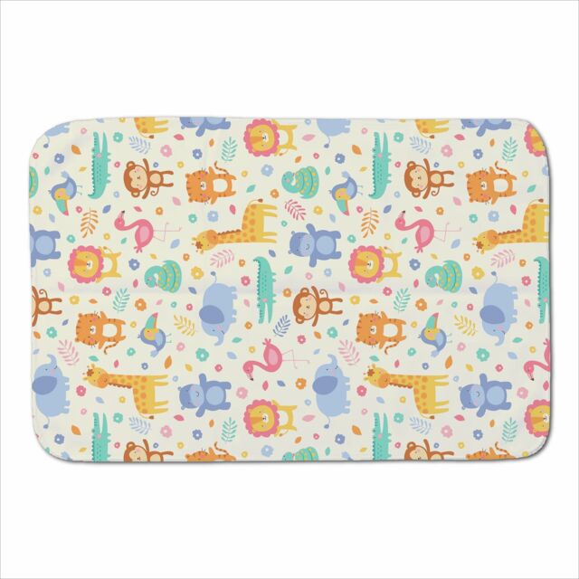 Warren Reed - Designer Cute Pastel Jungle Animals Sherpa Blanket in Yellow - Size: Large - image 1