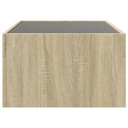 Berkfield Home Decorative Coffee Table with Infinity LED Sonoma Oak 90x50x30 cm in Light Tan - Size: 90 x 50 x 30 cm - thumbnail 7