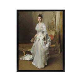 "Artery8 Mrs Henry White Portrait John Singer Sargent Framed Canvas Wall Art in Brown - Size: W12"" x H16""" - thumbnail 1