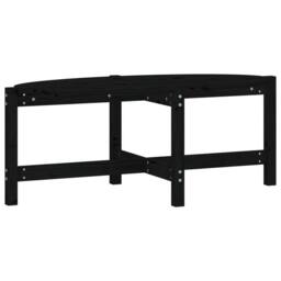 Berkfield Home Coffee Table Black 118x63x45 cm Solid Wood Pine - Size: 118 x 63 x 45 cm - thumbnail 1