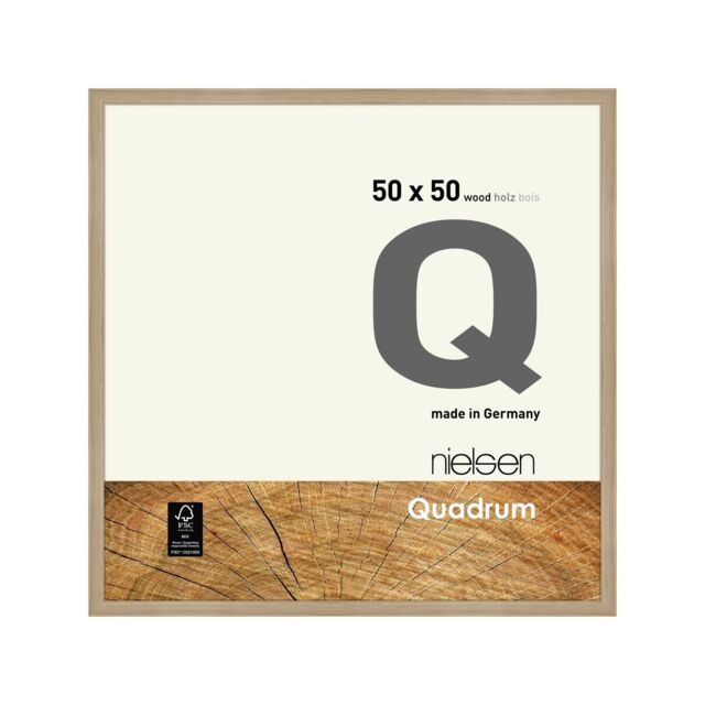 nielsen Quadrum 50 x 50cm Wooden Picture Frame With Protective Glass Front in Light Oak - Size: 50 x 50 cm - image 1