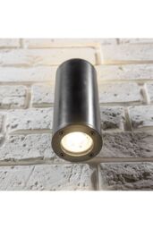 CGC Lighting 'Sherri' Black Cylinder Outdoor Up & Down Wall Light - thumbnail 3