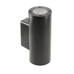 CGC Lighting 'Sherri' Black Cylinder Outdoor Up & Down Wall Light - thumbnail 7