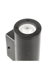 CGC Lighting 'Sherri' Black Cylinder Outdoor Up & Down Wall Light - thumbnail 5